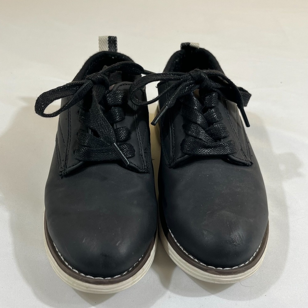 Cat & Jack Boys Black Lace Up Oxford Shoes Size 13 Dress Casual School Sneakers